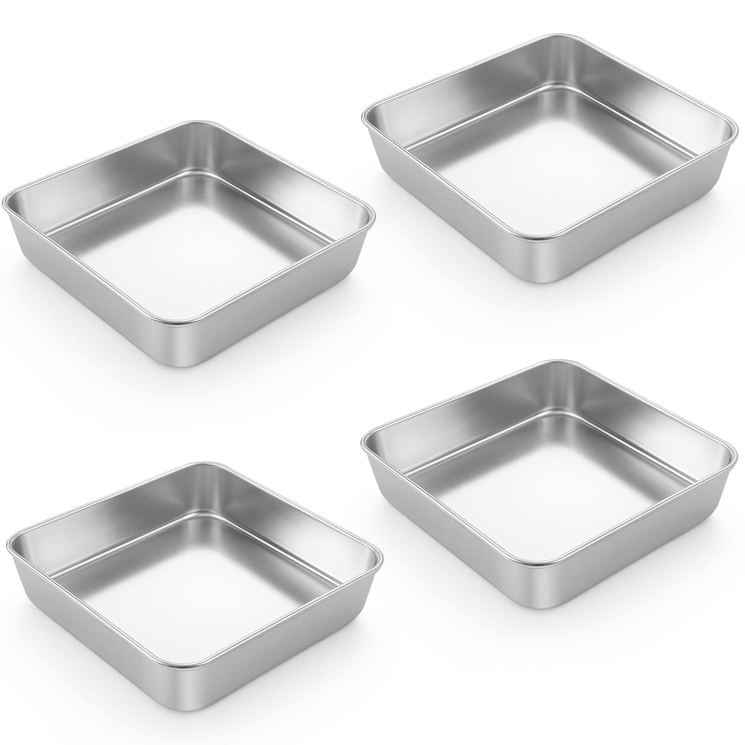 LIANYU 8-inch square pan set top view shows multitask baking potential.