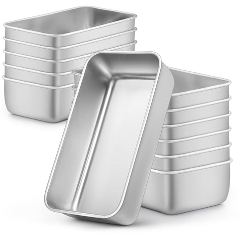 LIANYU bread loaf pans set of 12 for uniform baking with durable stainless steel.