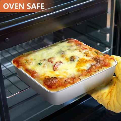 LIANYU dishwasher-safe baking pan promotes easy cleanup after meals.