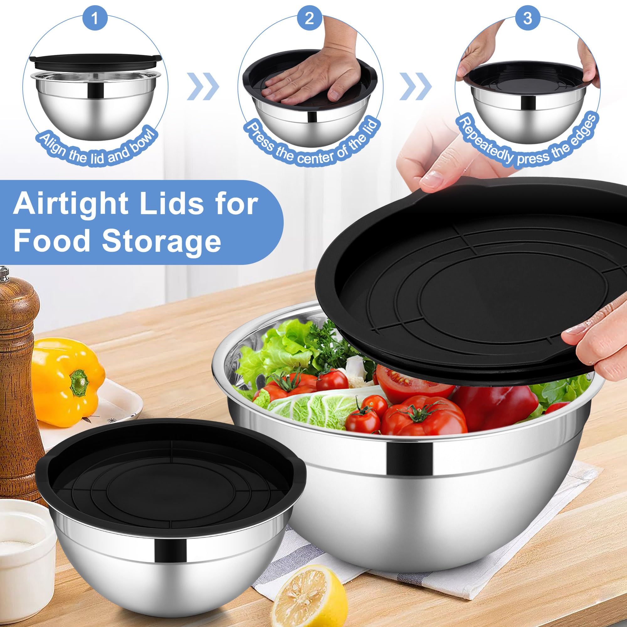 LIANYU dishwasher-safe bowls simplify cleaning after cooking and baking.
