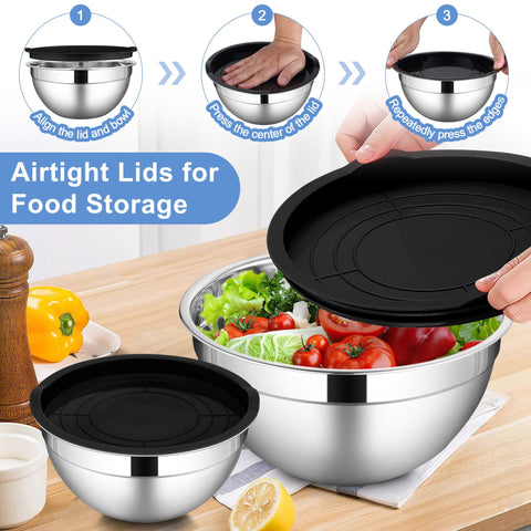 LIANYU dishwasher-safe bowls simplify cleaning after cooking and baking.