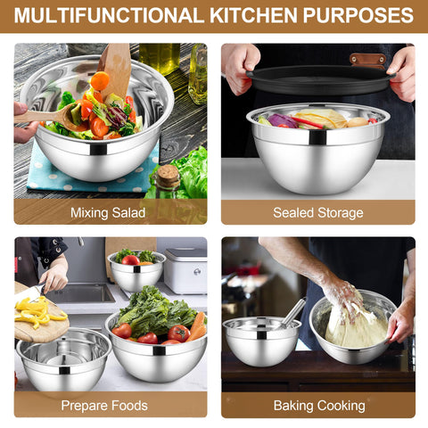 LIANYU dishwasher-safe bowls stay shiny and easy to clean.