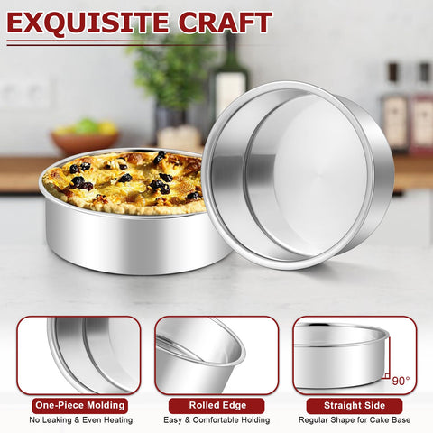 LIANYU 6-inch pan delivers even heating for stable layered cakes.