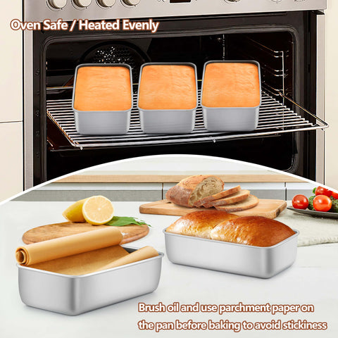 LIANYU even-heat loaf pan 9x5-inch for consistent browning.