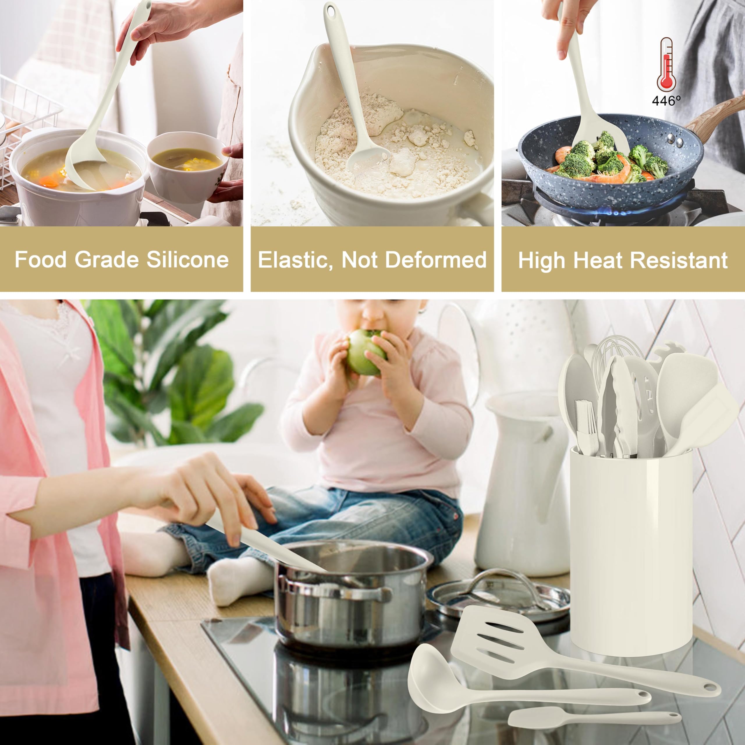 LIANYU spaghetti server with sturdy teeth for pasta portions