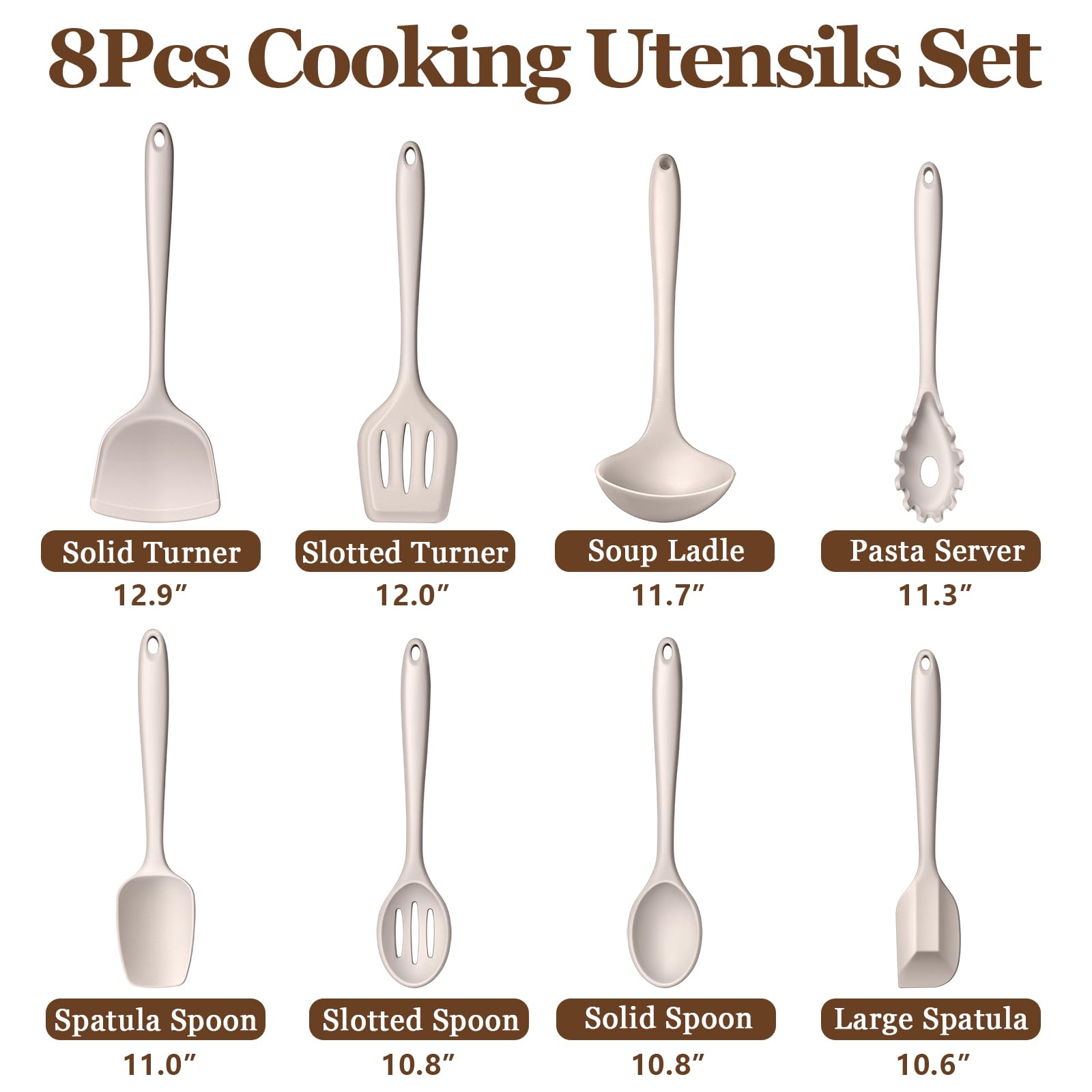LIANYU silicone spatula heat resistant up to 446℉ for safe cooking
