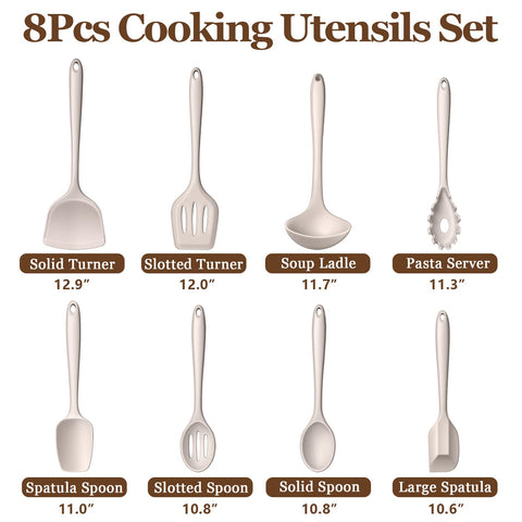 LIANYU silicone spatula heat resistant up to 446℉ for safe cooking