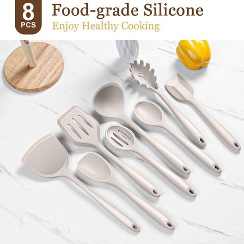 LIANYU slotted turner with flat head protects nonstick pans