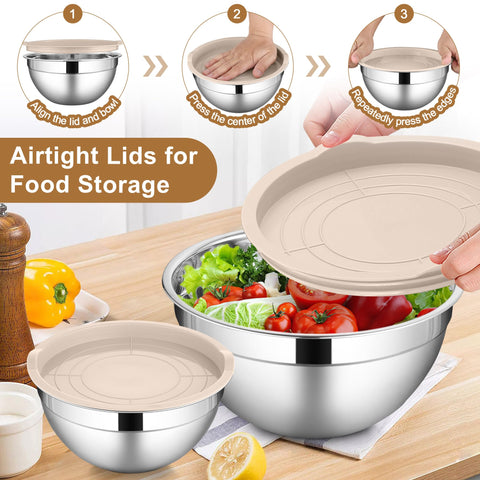 LIANYU snug-fitting lids prevent leaks during storage.