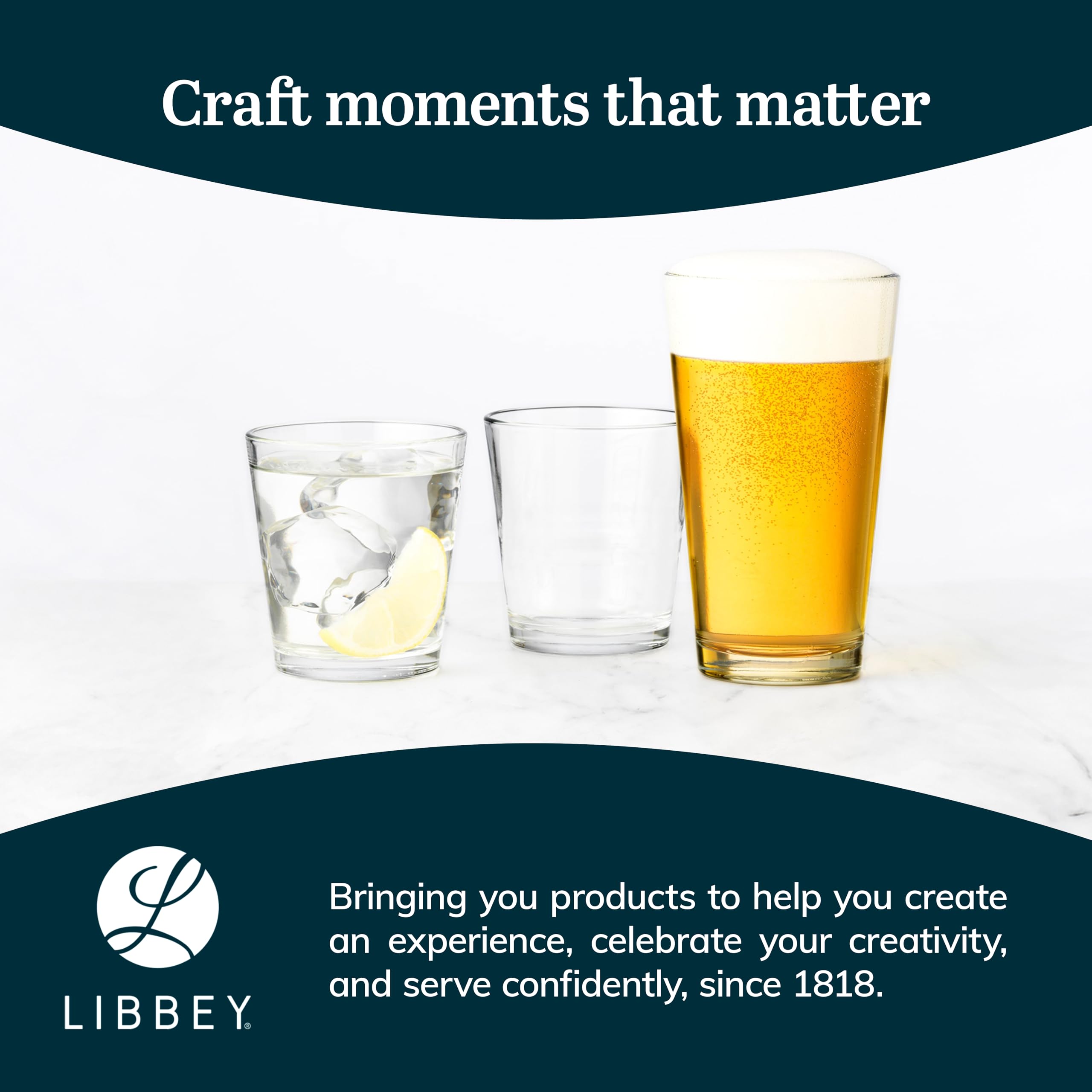 Libbey 1639HT DuraTuff glasses elevate service in water, beer, and cocktails.