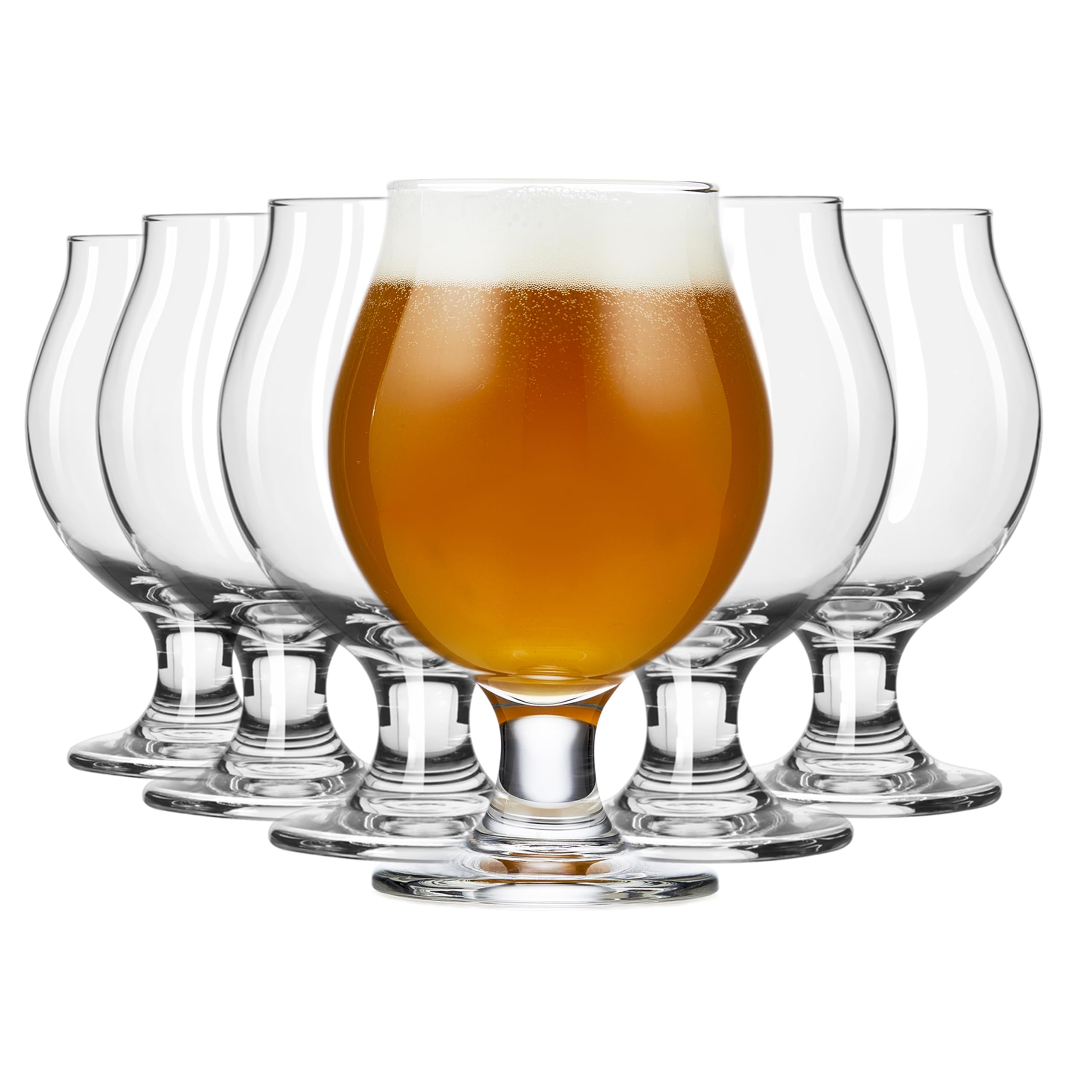 Libbey Belgian beer glasses tulip shape enhance aroma for Belgian ales