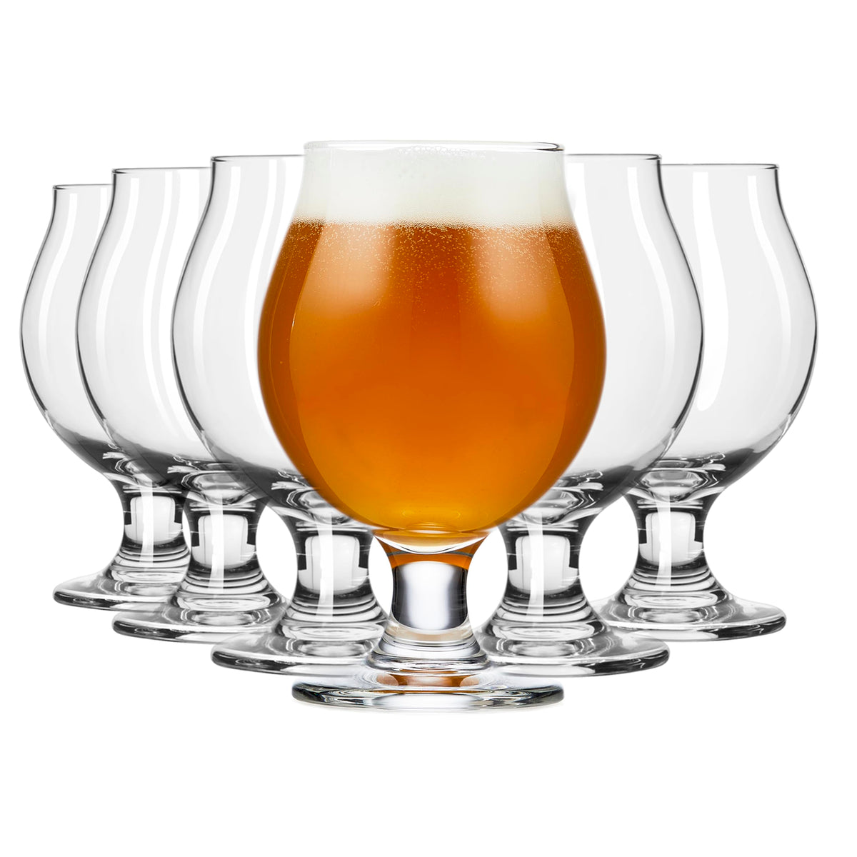Libbey Belgian beer glasses tulip shape enhance aroma for Belgian ales