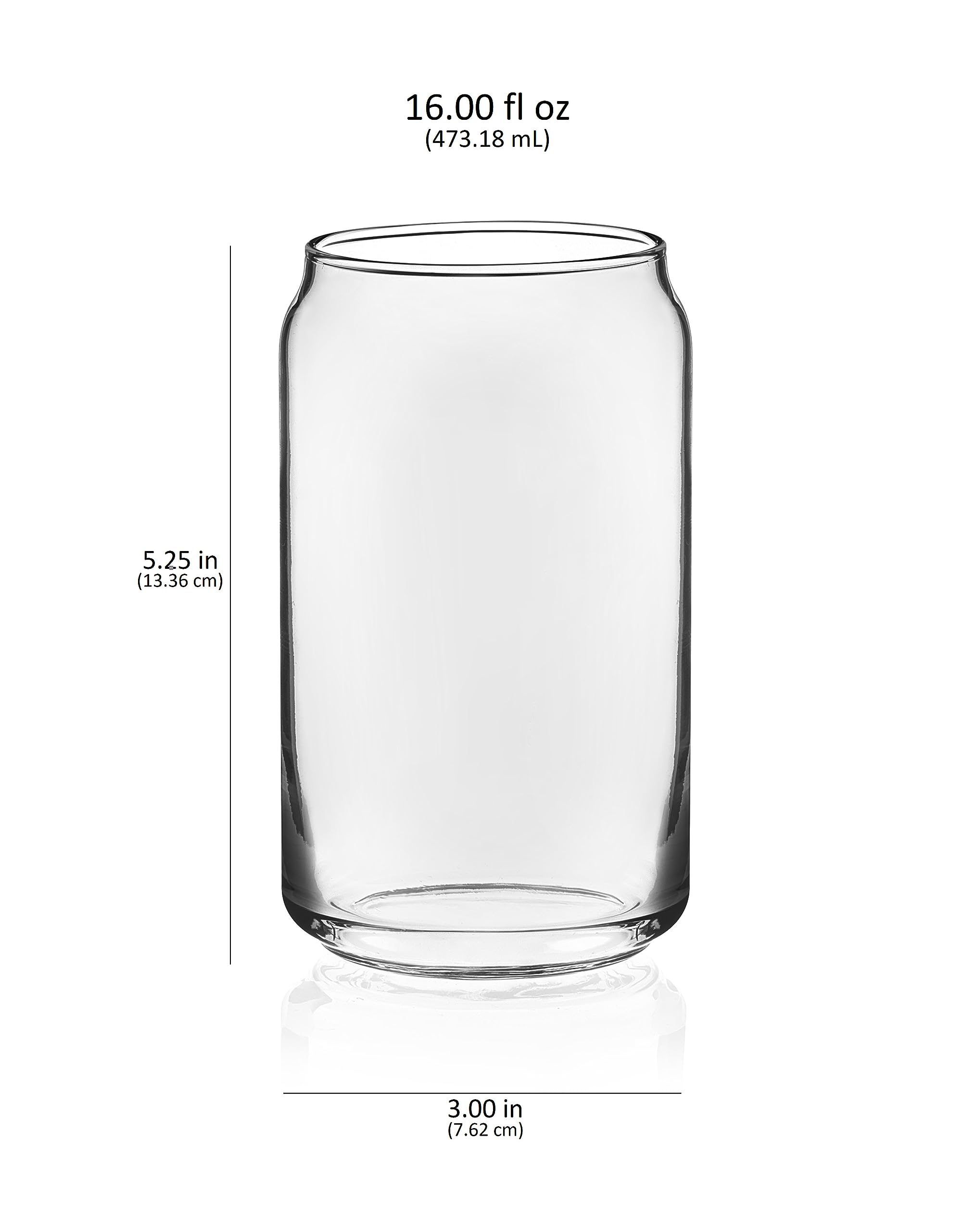 Libbey Classic Can Tumbler clear-glass shows drink color beautifully.