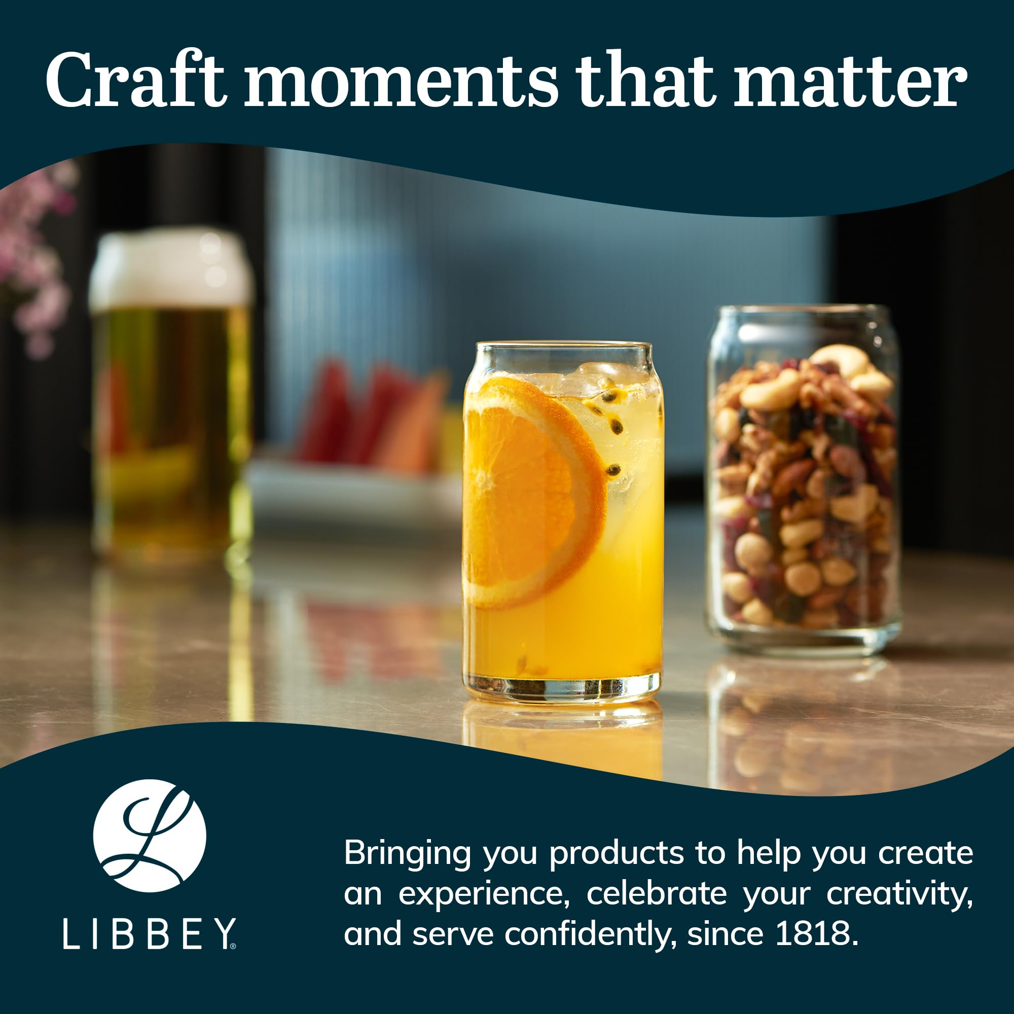 Libbey Classic Can Tumbler lip-hug-design offers easy handling and comfort.