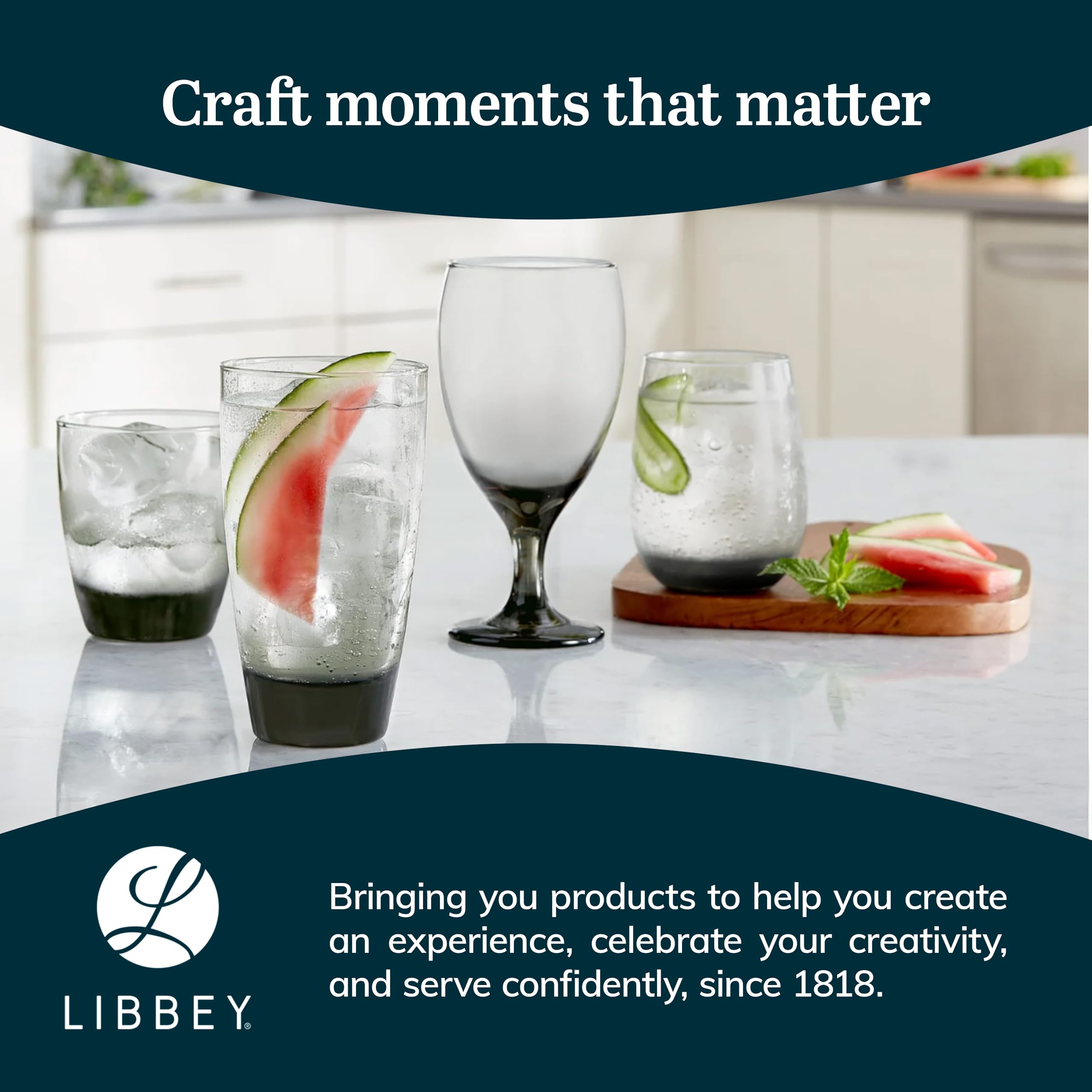Libbey Classic Smoke Tumbler 18oz dishwasher-safe, easy cleanup after gatherings.