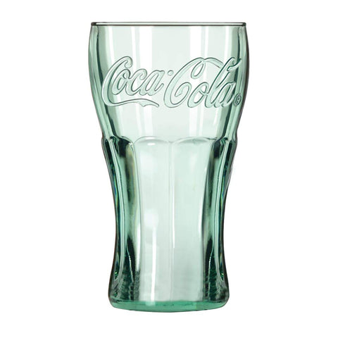 Vintage design Libbey Coca-Cola tumbler evokes retro table settings.