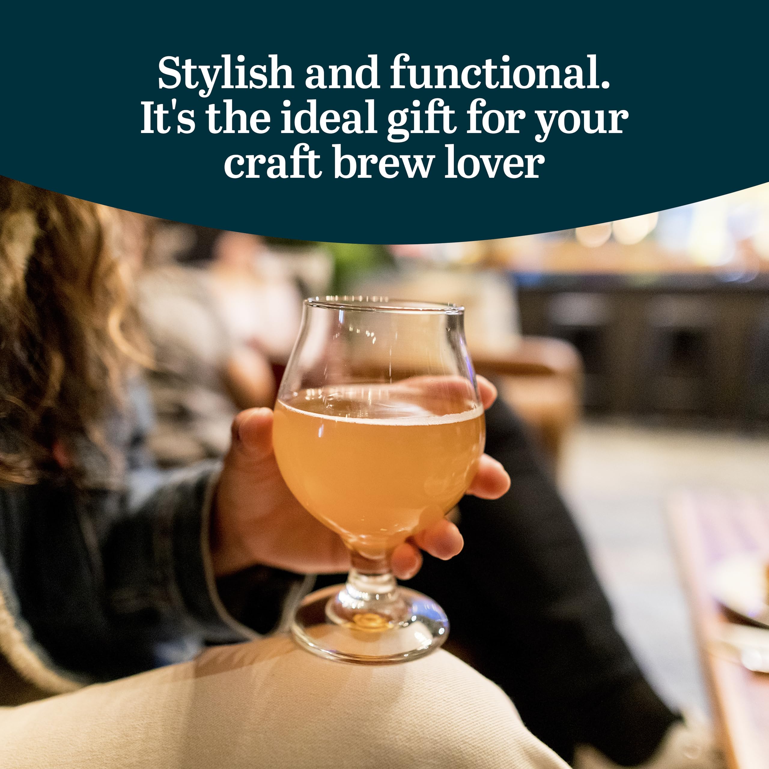 Libbey Craft Brews lead-free, dishwasher-safe glass for easy cleanup.