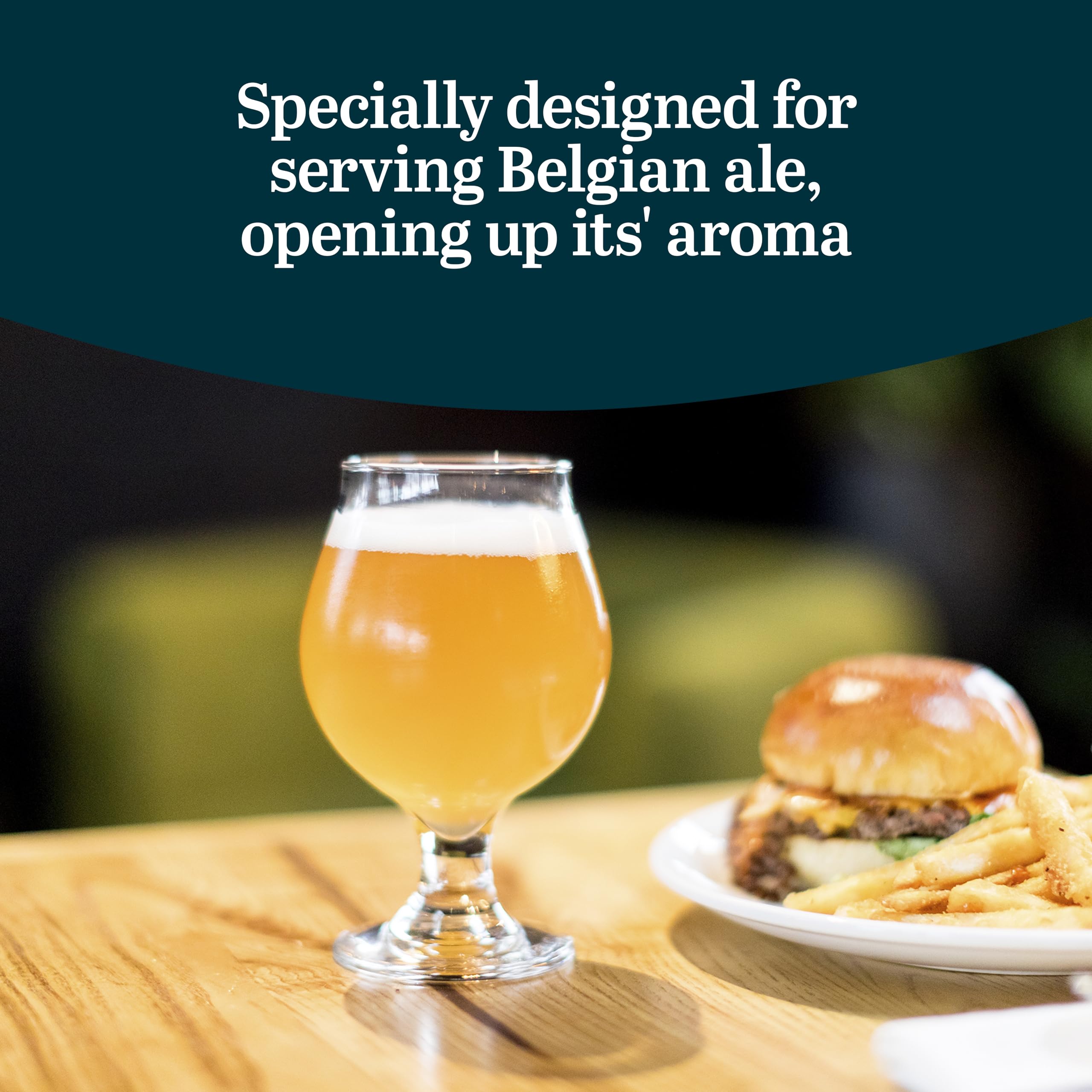 Libbey Craft Brews stemmed Belgian ale glass ideal for nuanced notes.