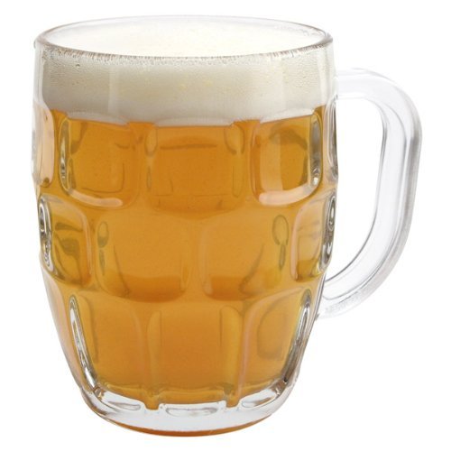 Libbey Dimple Stein beer mug with dimples, improves grip and keeps beer colder.