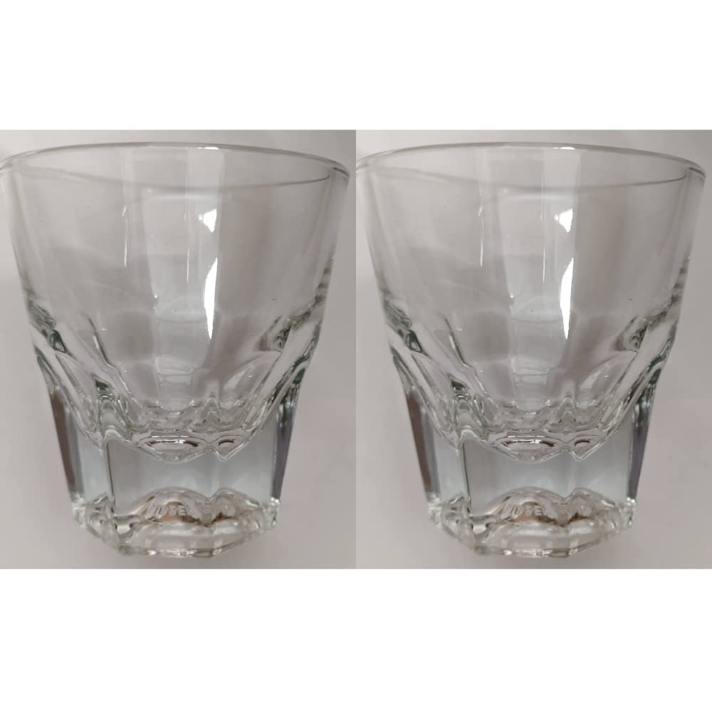 Libbey Duratuff Cortado rocks glass with paneled design, stylish presentation and stability.