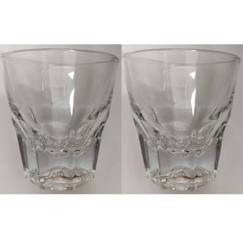 Libbey Duratuff Cortado rocks glass with paneled design, stylish presentation and stability.