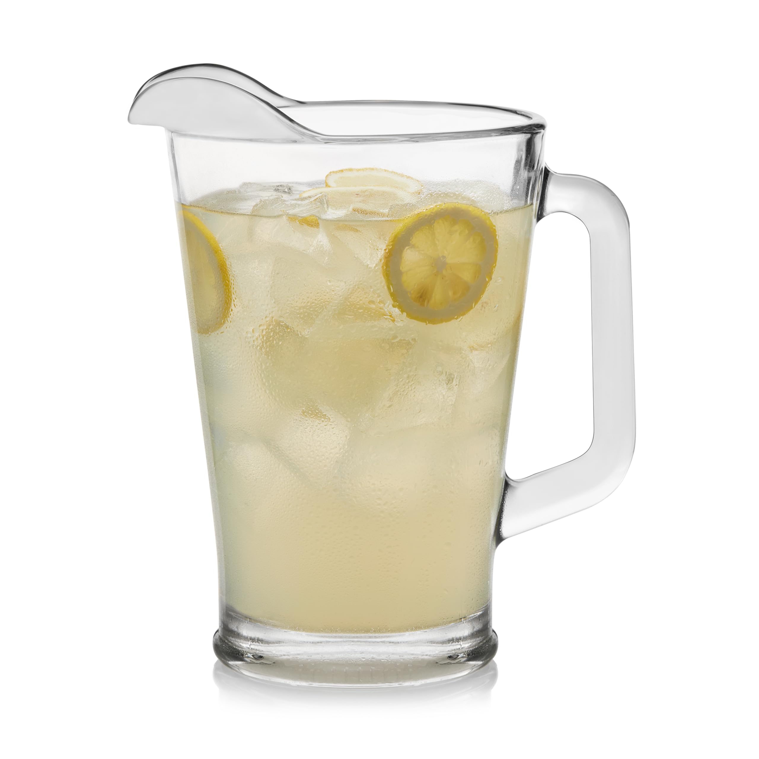 Libbey glass pitcher 60oz clear for easy cold beverage serving.