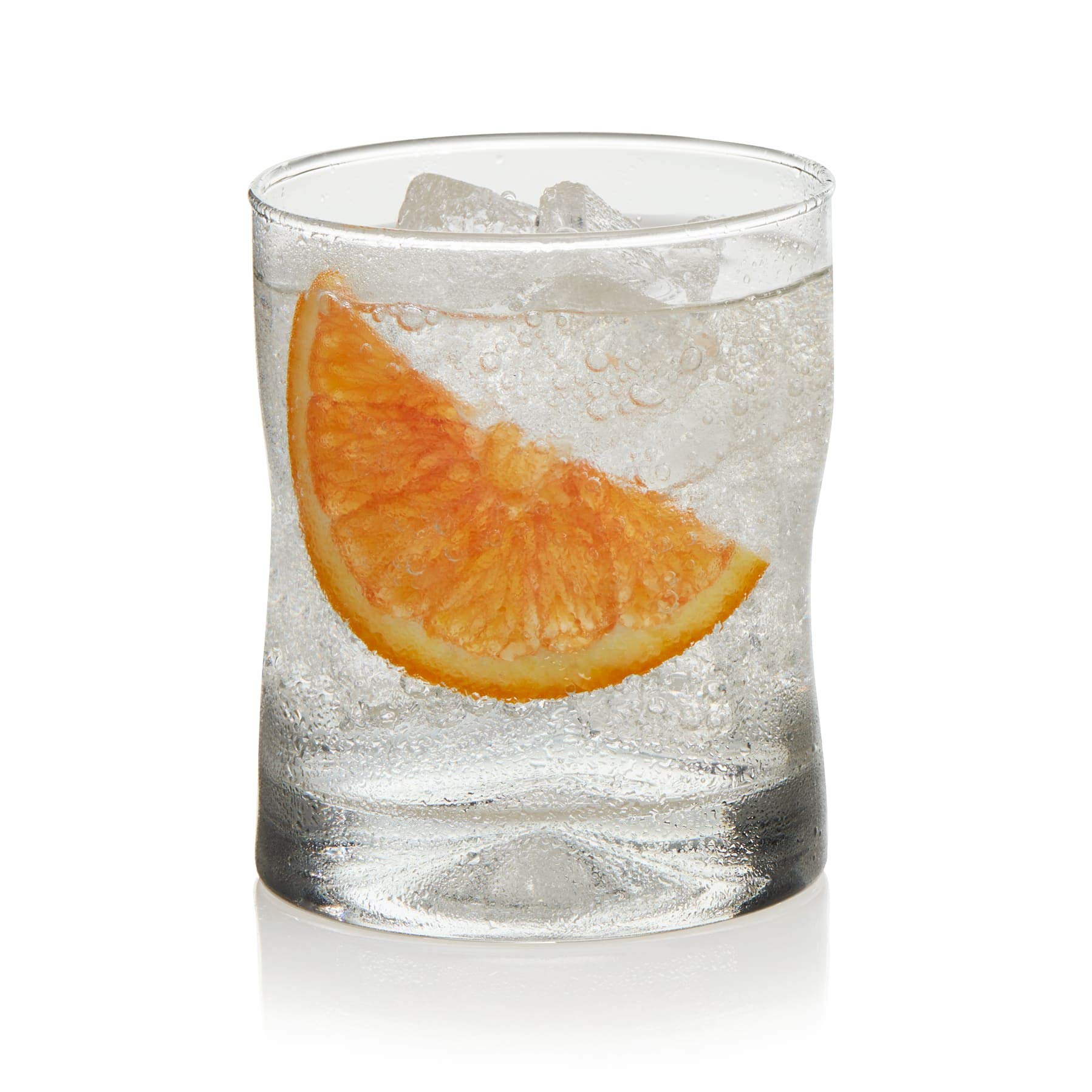 Libbey Impressions rocks glasses front view with four-dimpled grip for secure handling.