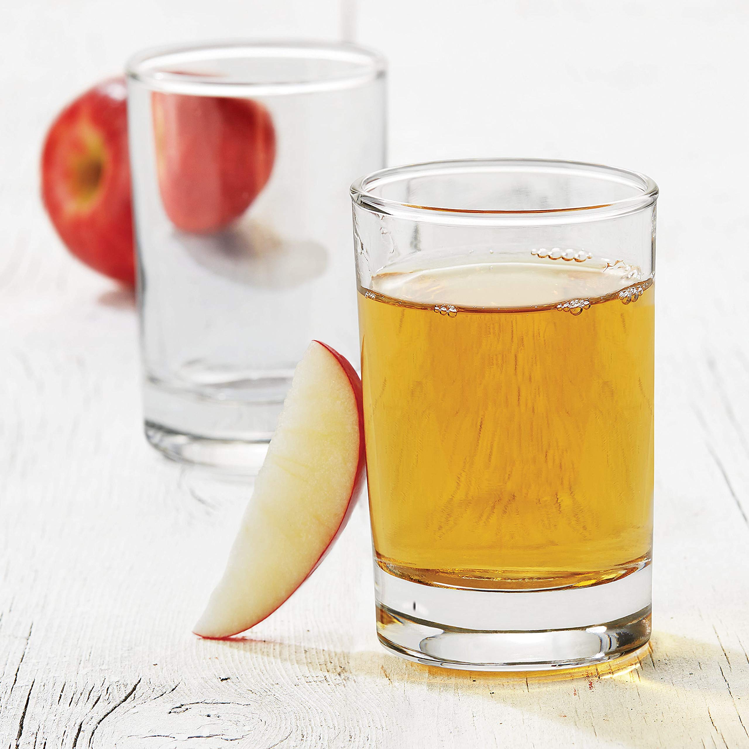 Libbey 5.5-ounce juice glasses set of four for everyday use.
