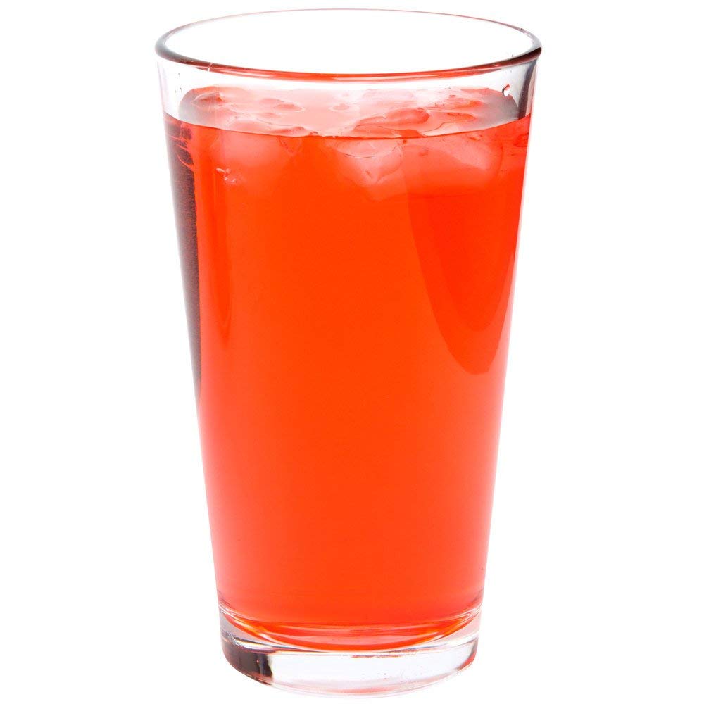 Libbey pint glass with DuraTuff Rim, side view for quick-service durability.