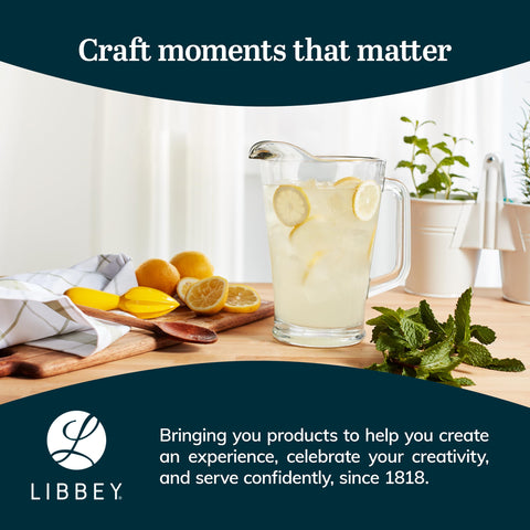Libbey glass pitcher for beer punch ready for entertaining.