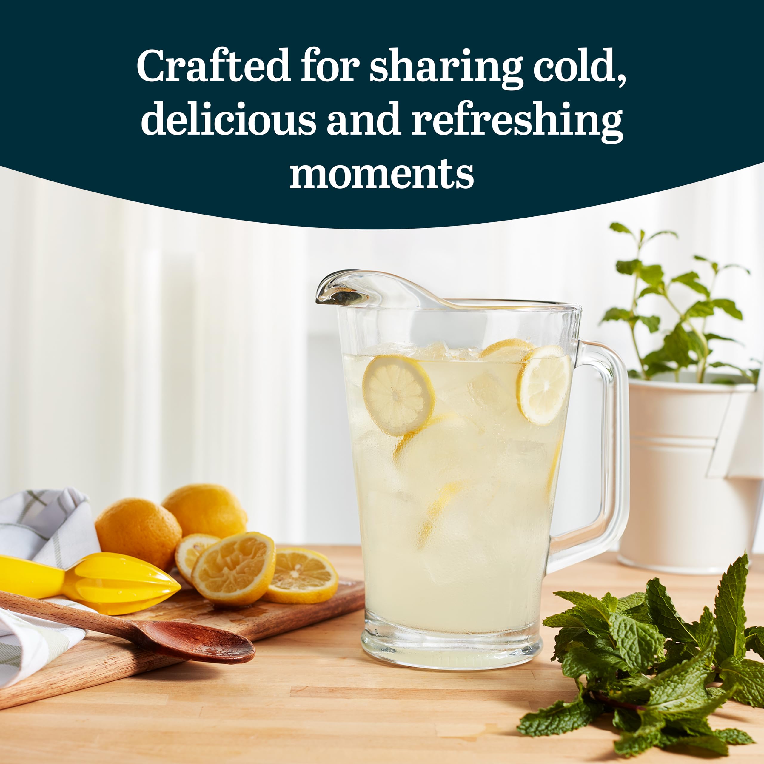Libbey pitcher spout for easy pouring and mess-free serving.