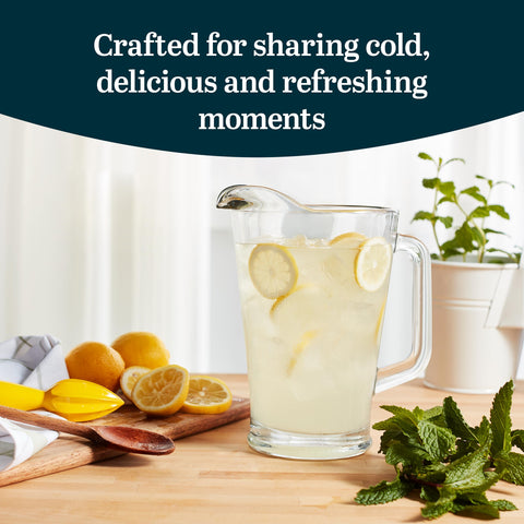 Libbey pitcher spout for easy pouring and mess-free serving.