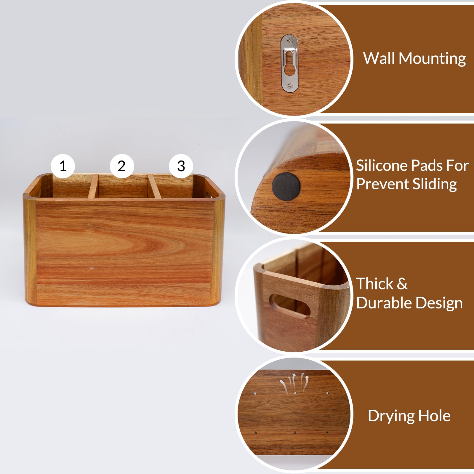Liberal Brightdeer utensil holder with drying hole for quick drying