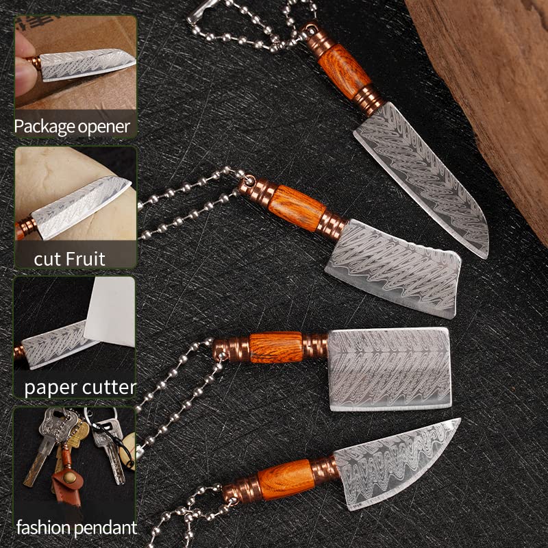 Liberal Brightdeer maple leaf-pattern mini knife with laser finish for stylish EDC.