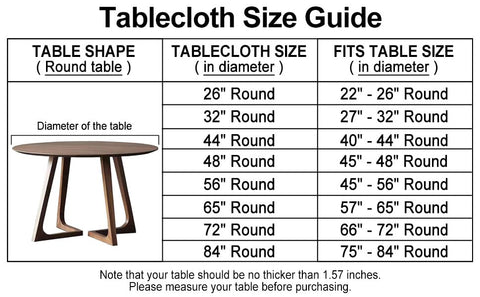 LIBERECOO elastic-edge round tablecloth snug fit prevents shifting during family meals