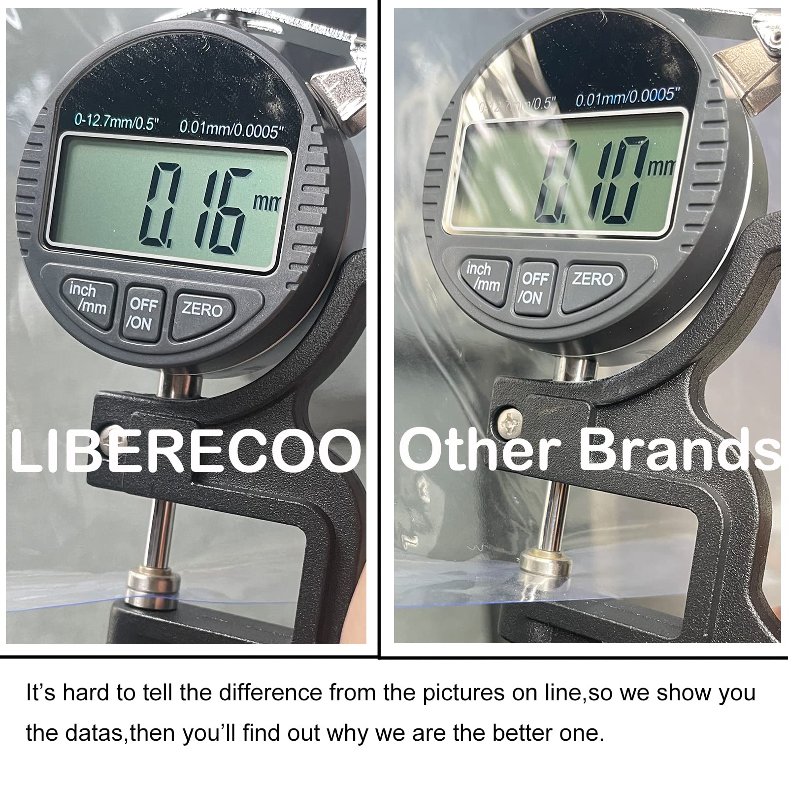 LIBERECOO puncture-resistant PVC close-up showing crystal-clear finish preserving surface appearance