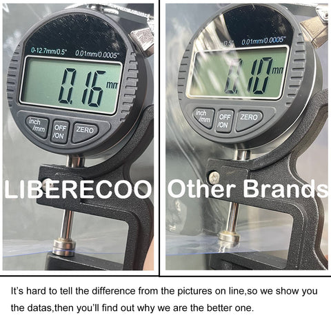 LIBERECOO puncture-resistant PVC close-up showing crystal-clear finish preserving surface appearance
