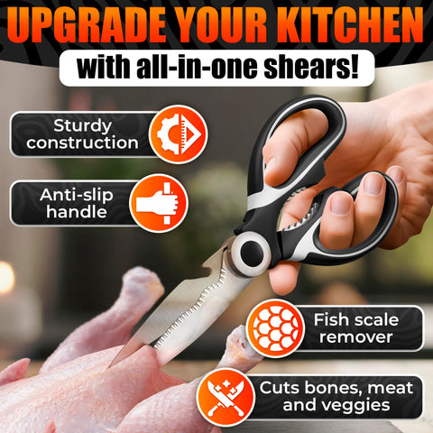 LIBERHAUS 5-in-1 kitchen shears for meats and vegetables