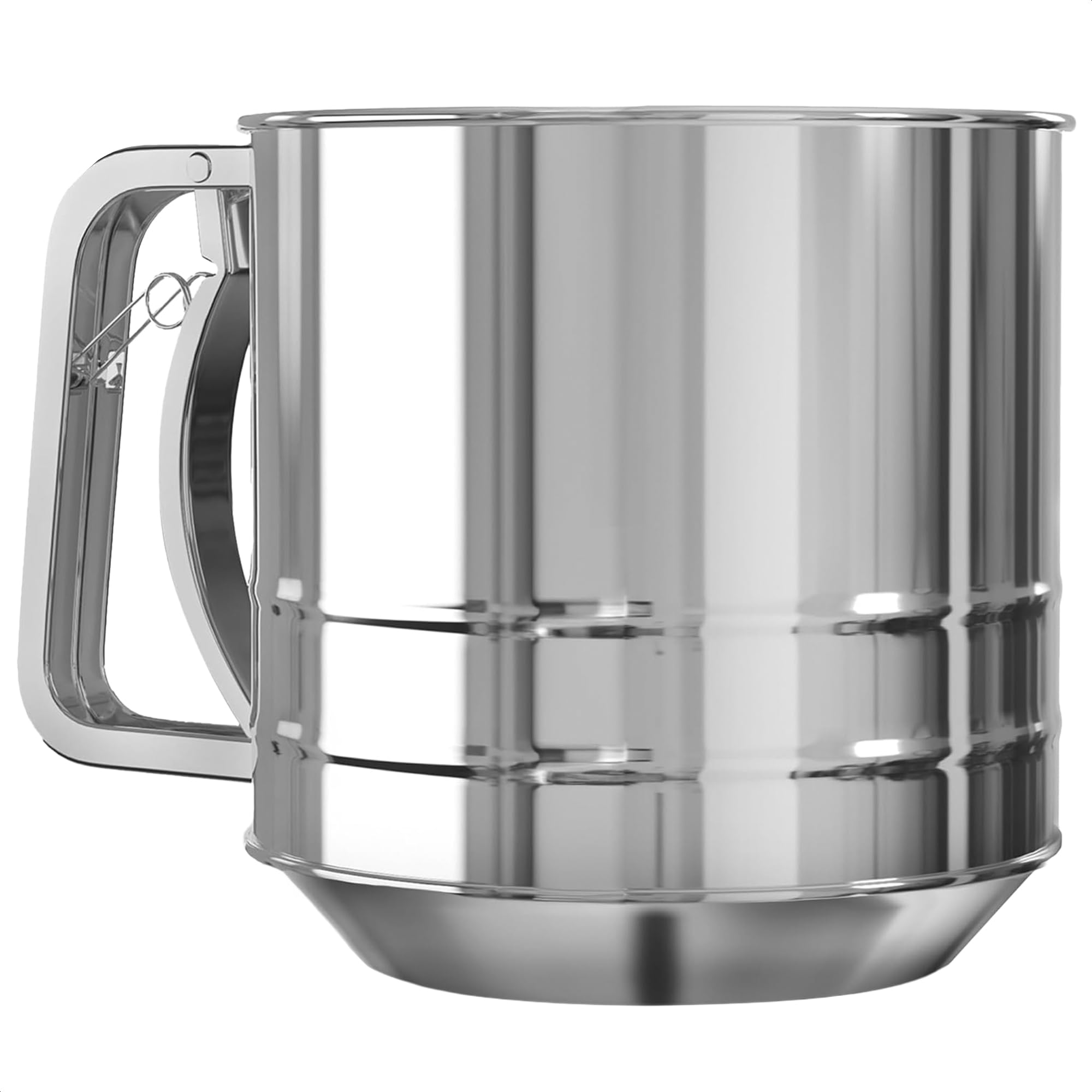 LIBERHAUS 5-Cup Flour Sifter in use over bowl for quick sifting