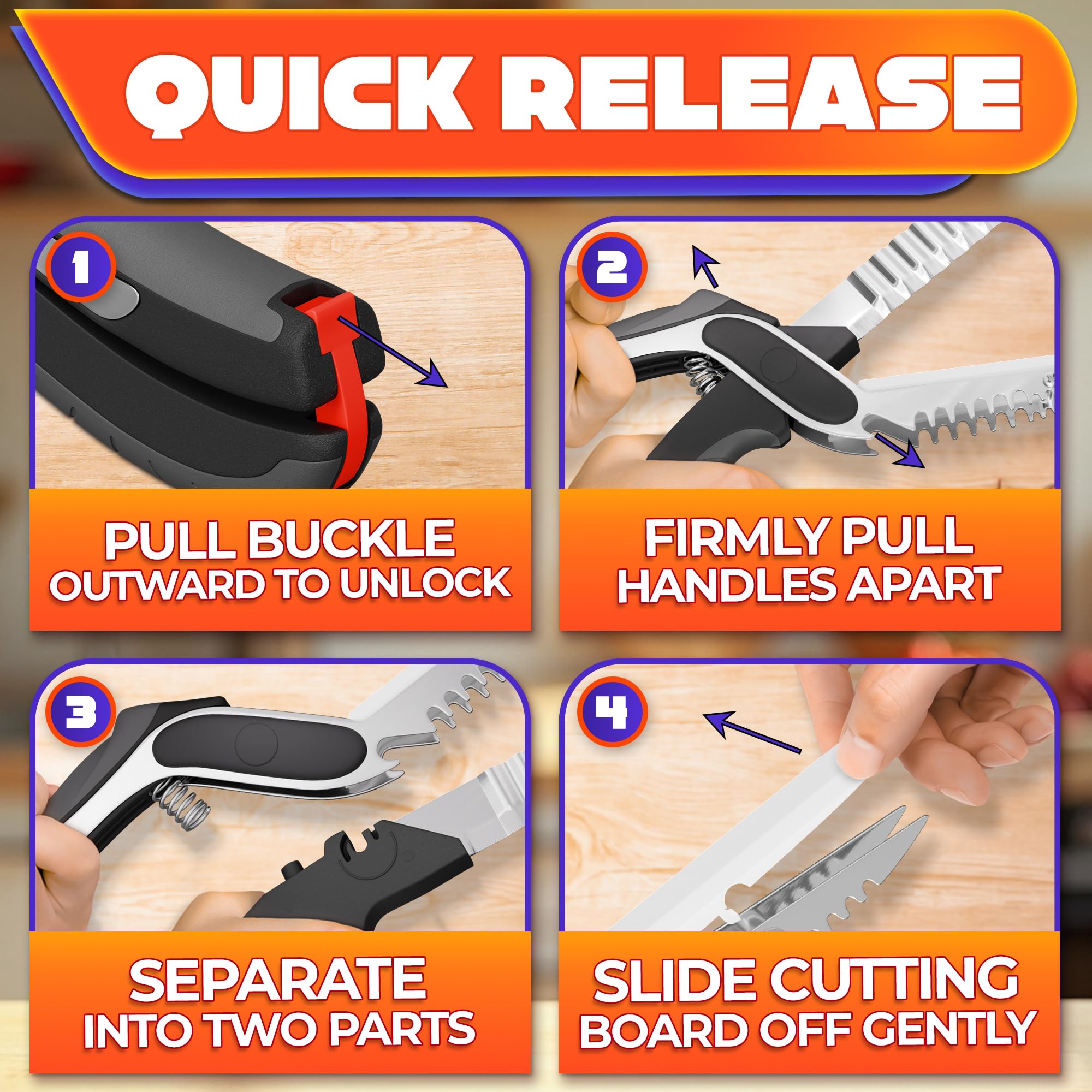 LIBERHAUS fish scaler blade detail helps prep seafood with less mess.