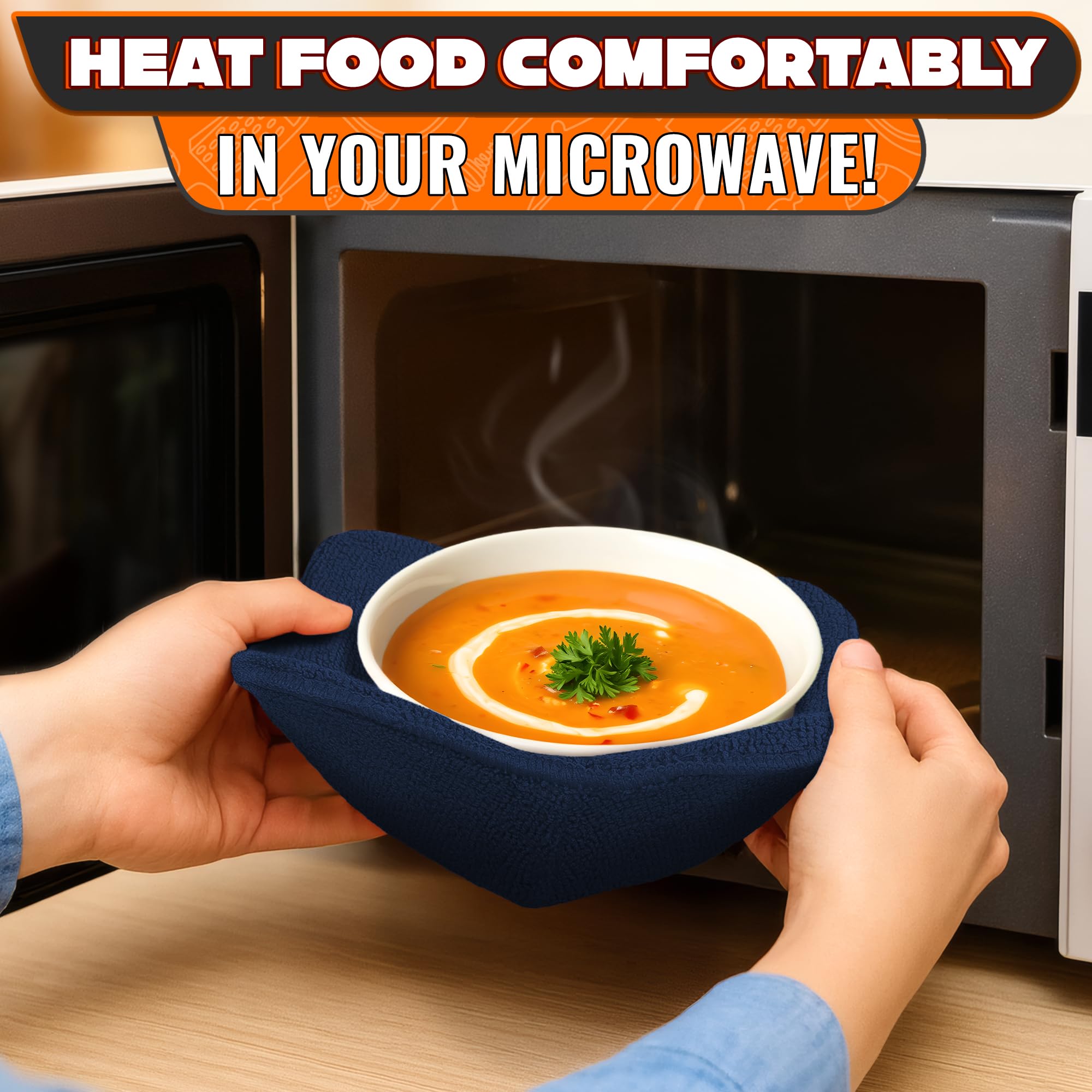 LIBERHAUS dishwasher safe bowl cozy makes cleanup quick and easy.