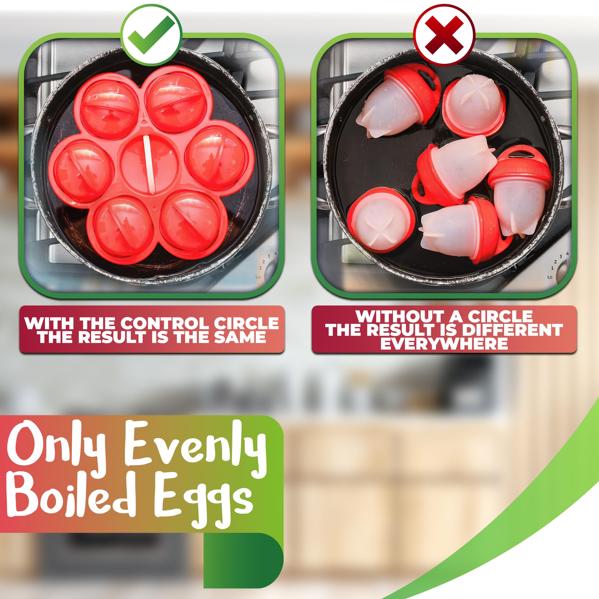 LIBERHAUS egg cooker with stand brush spoon shows complete compact setup.