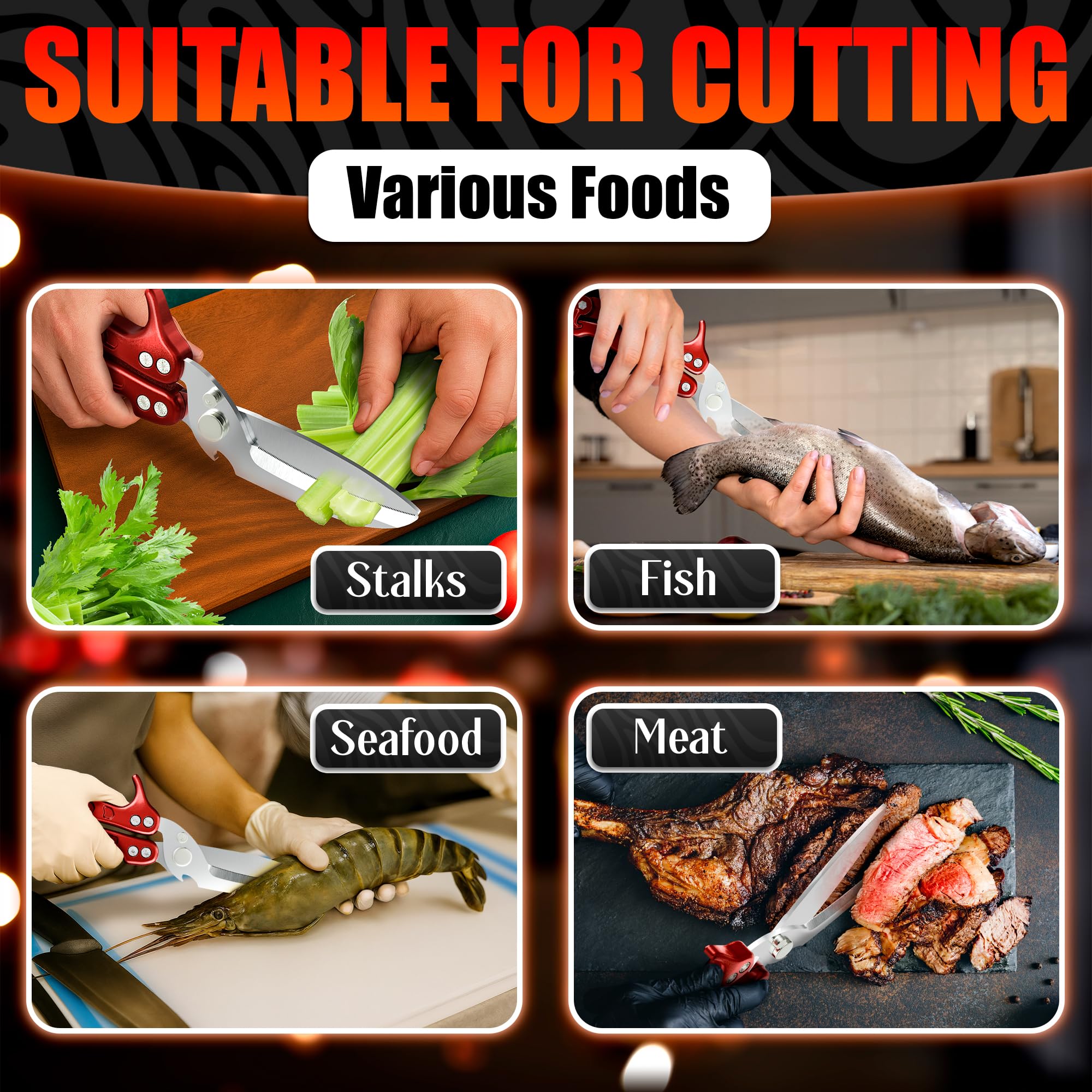 LIBERHAUS versatile tool scales fish before filleting.