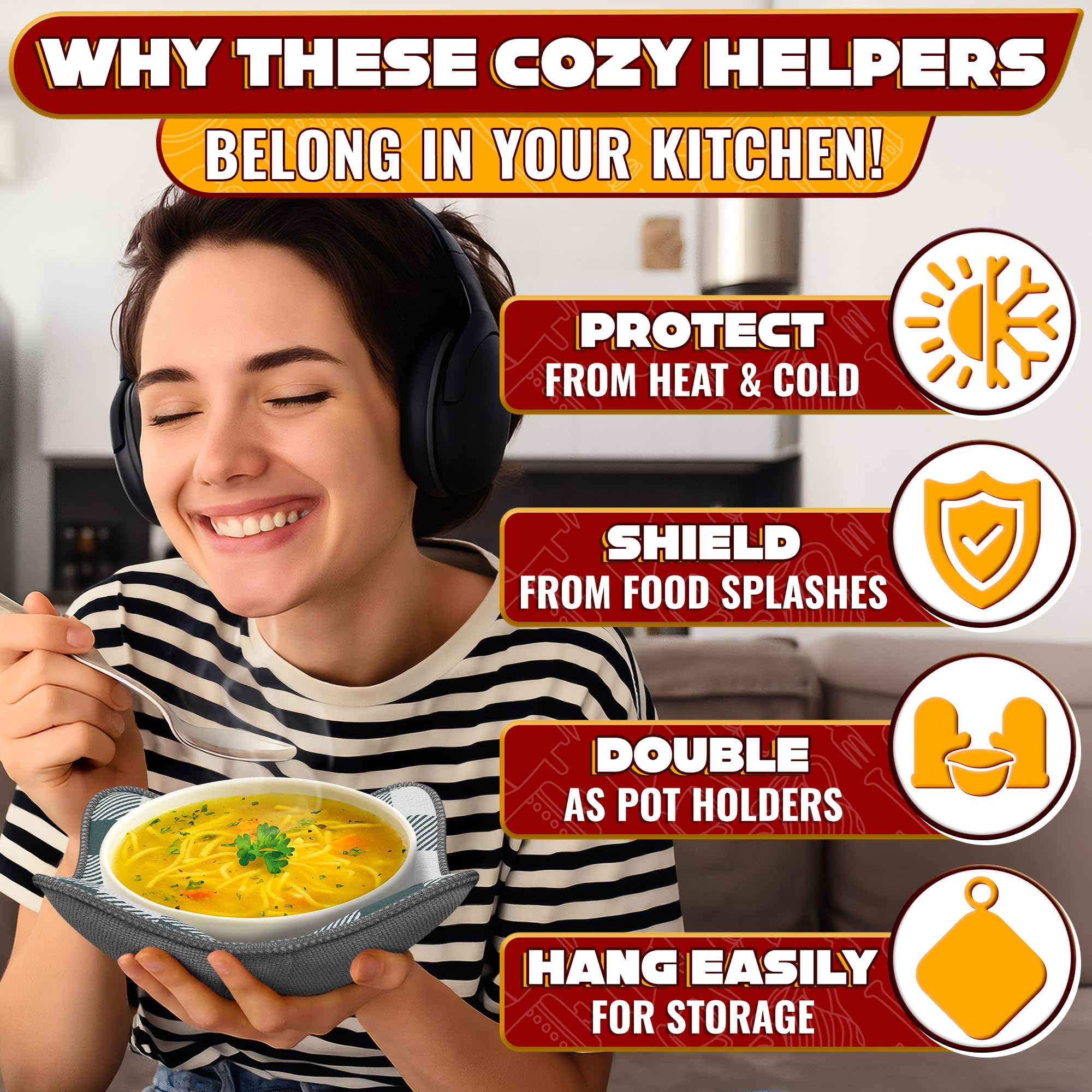 Liberhaus heat-resistant fabric keeps hands safe during microwave use