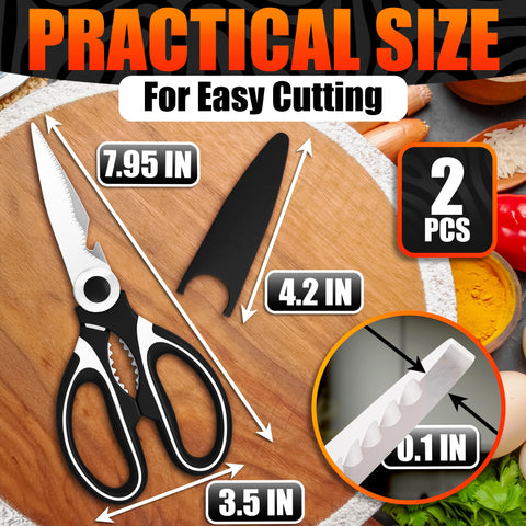 LIBERHAUS kitchen scissors with non-slip handles for steady cutting