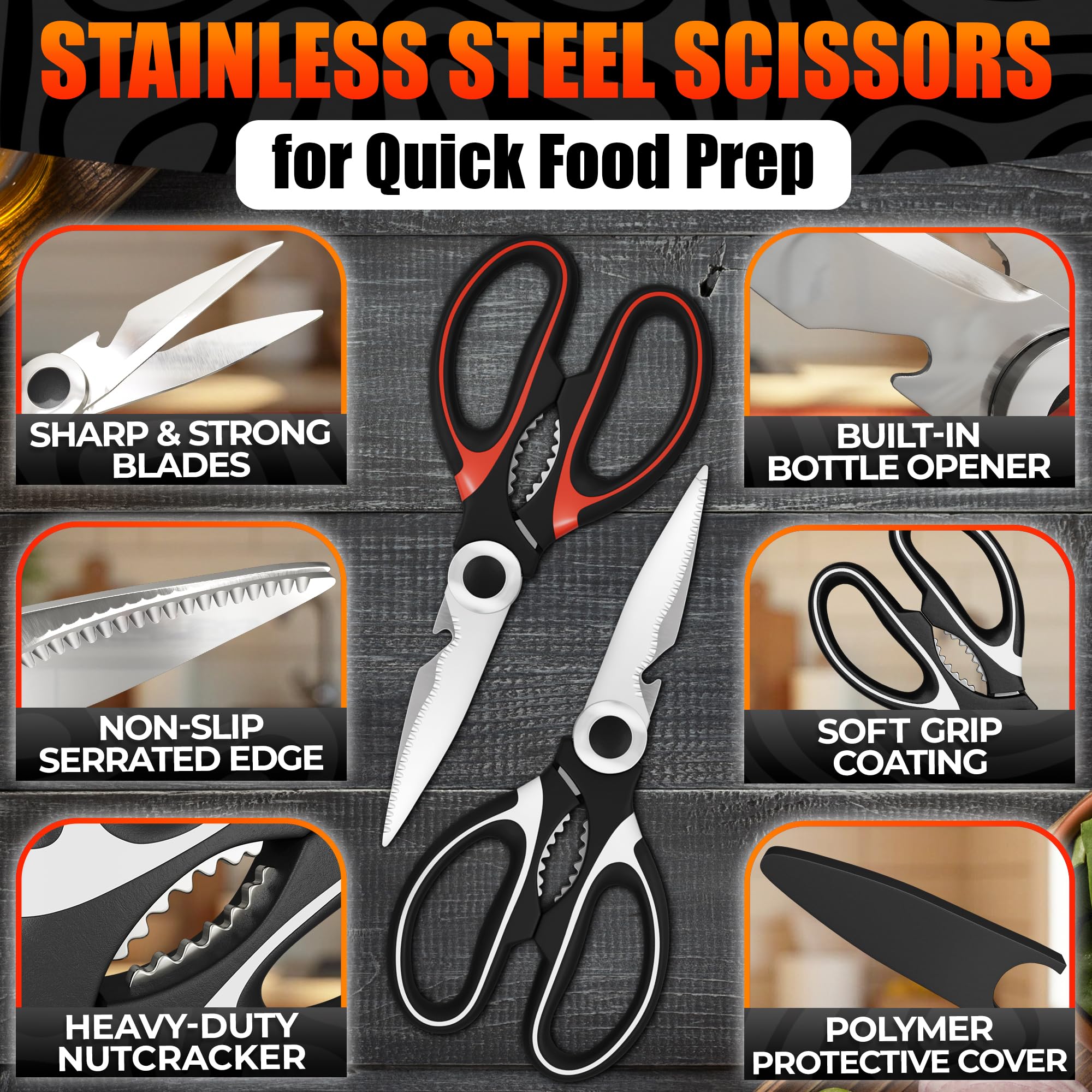 LIBERHAUS protective blade cover on kitchen scissors