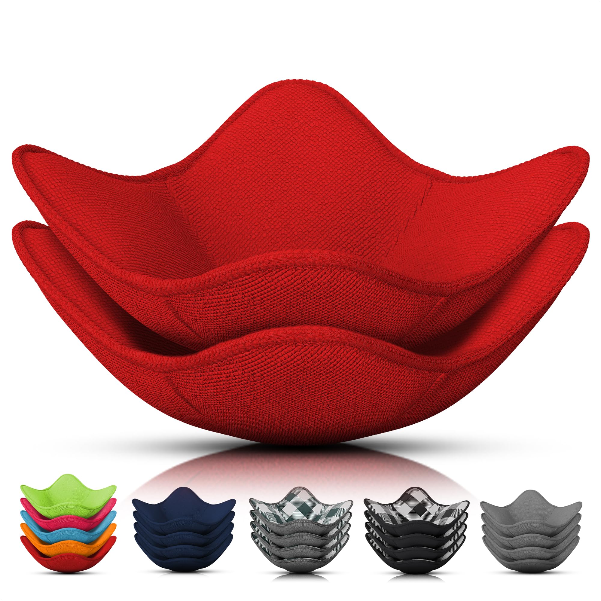 LIBERHAUS microwave bowl cozy 2pc front view protects hands when lifting hot bowls.