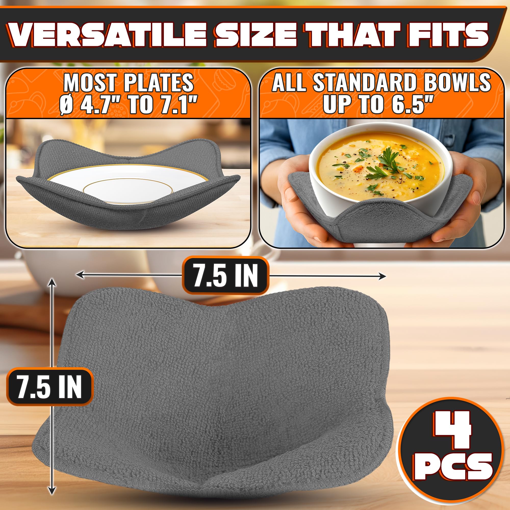 LIBERHAUS four-piece set shown for compact storage and easy kitchen organization.