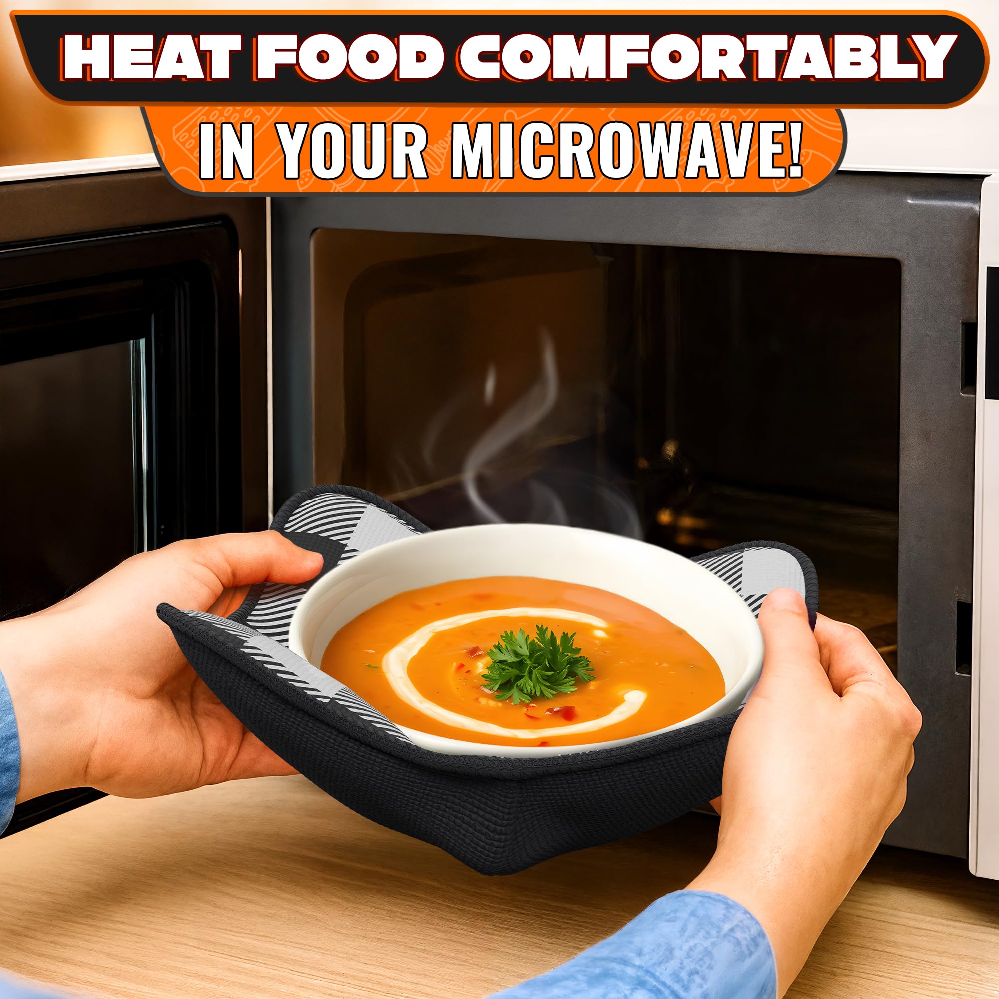 LIBERHAUS non-slip grip on hot bowls for safe handling
