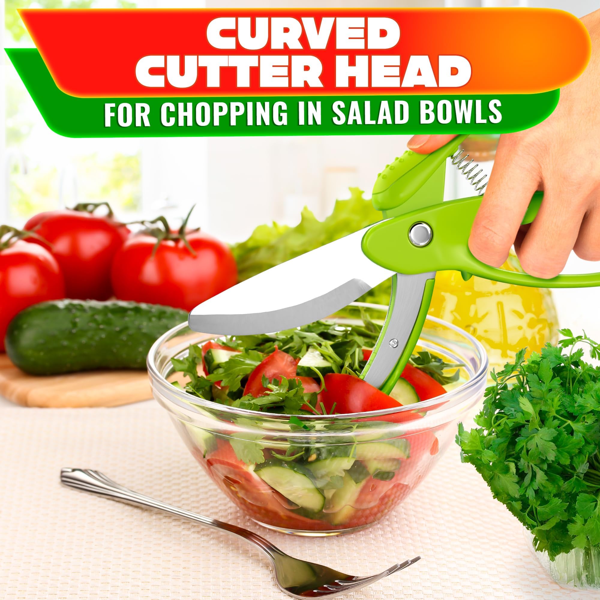 LIBERHAUS salad scissors multi-purpose chopper for quick meals.